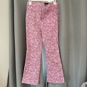 Zara purple pants with daisies
